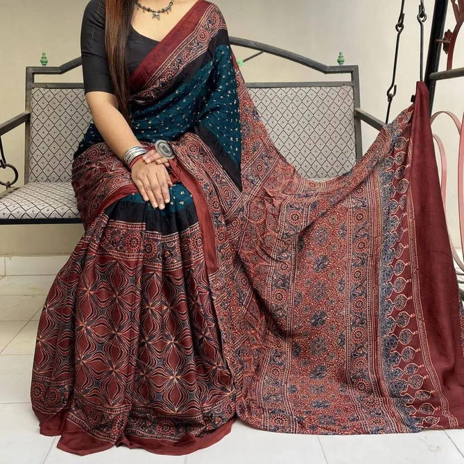  VK 4085 Bandhani Printed Imported Cotton Sarees Catalog